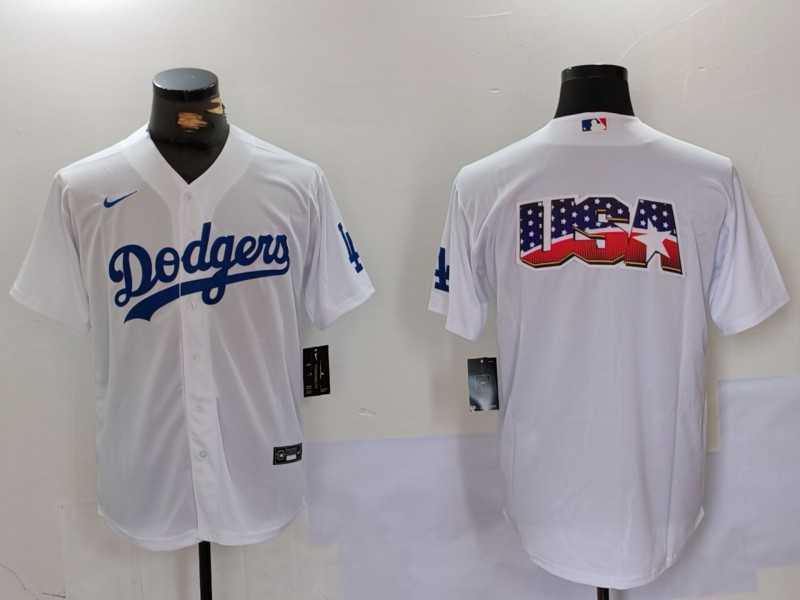 Mens Los Angeles Dodgers Blank White Cool Base Stitched Jersey->los angeles dodgers->MLB Jersey